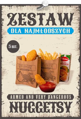 ZESTAW DLA NAJMŁODSZYCH - NUGGETSY 5 szt.