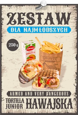 ZESTAW DLA NAJMŁODSZYCH - TORTILLA HAWAJSKA JUNIOR 250 g